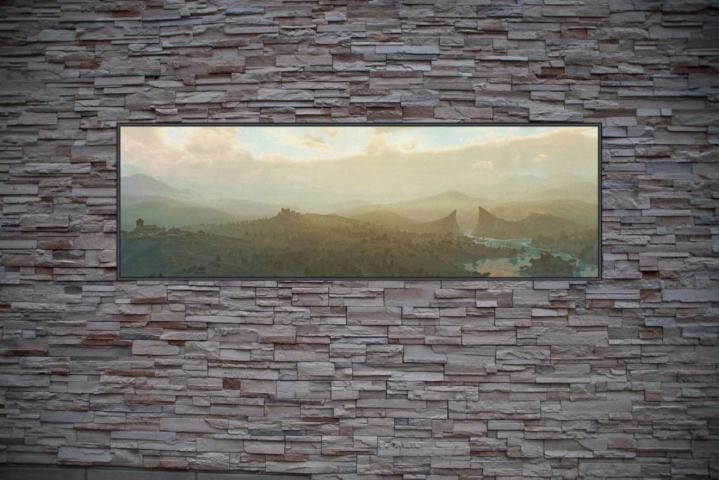 Best Custom Frame Art For The Witcher Fans Foggy Landscape Custom