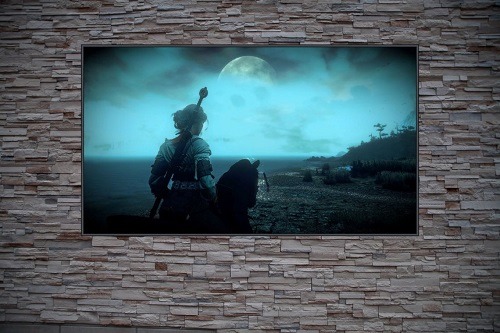 Girl w/ Greatsword on Horseback Custom Gaming Frame Art