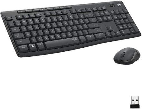 Best Keyboards 2021 Logitech MK295 Wireless Mouse & Keyboard Combo with SilentTouch Technology - Graphite