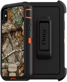 Otterbox OtterBox DEFENDER SERIES SCREENLESS EDITION Case For iPhone Xs & iPhone X - Blaze Orange/Black/Rt Edge Graphic