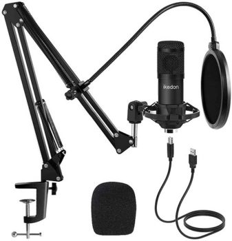 Best Microphone 2021 Studio USB Condenser Microphone, Ikedon Professional 192kHz/24bit Cardioid Recording Microphone