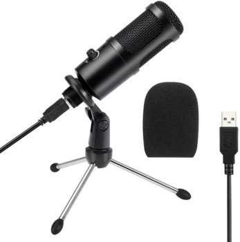 Best Microphone 2021 USB Microphone, Senli Condenser USB Mic with Tripod Stand for Gaming, Podcast & Chatting
