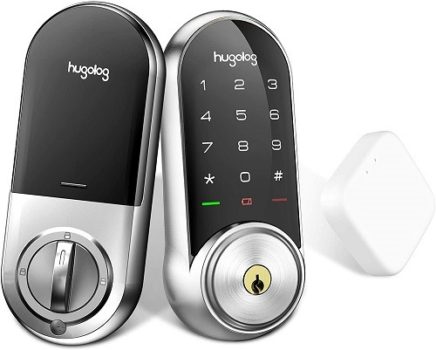 Top Fifty Gadgets Hugolog Smart Lock, Touchscreen Deadbolt Remote Wireless Control & Bluetooth Keyless Door Entry Easy Installation and Program For Maximum Security