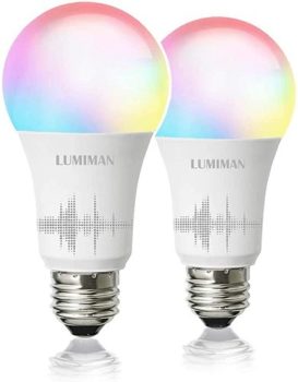 Top Fifty Gadgets Smart WiFi Light Bulb, LED RGBCW Color Changing, Compatible with Alexa and Google Home Assistant, No Hub Required
