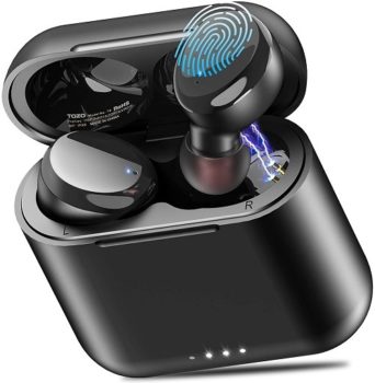 Top Fifty Gadgets TOZO T6 True Wireless Earbuds Bluetooth Headphones Touch Control with Wireless Charging Case