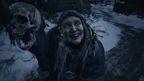 Resident Evil Village creepy old lady