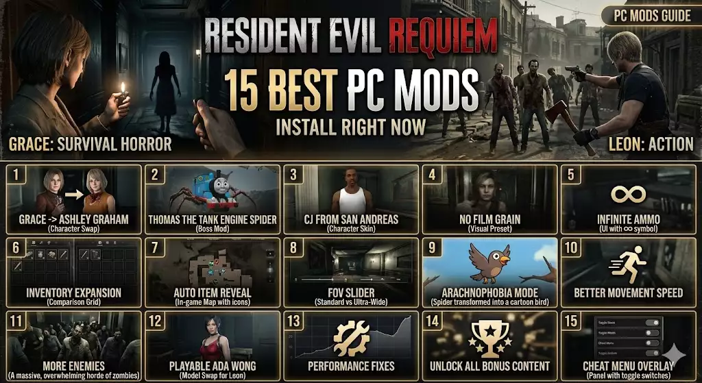 Resident Evil Requiem PC Mods: 15 Best Mods to Install Right Now