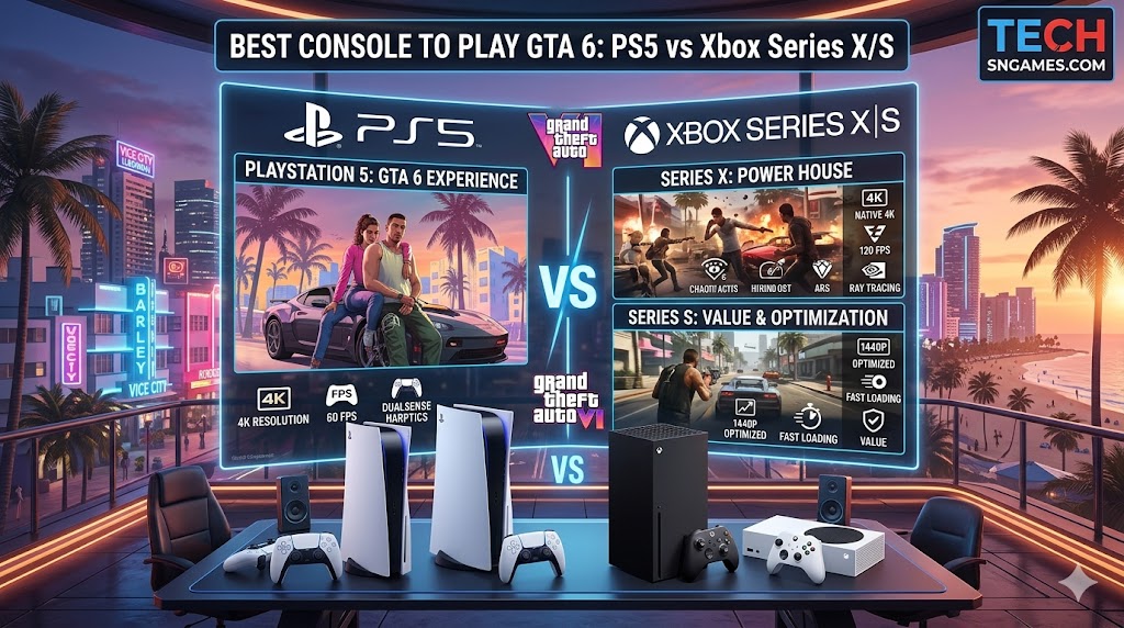Best Console to Play GTA 6: PS5 vs Xbox Series X/S Best Console to Play GTA 6: PS5 vs Xbox Series X/S