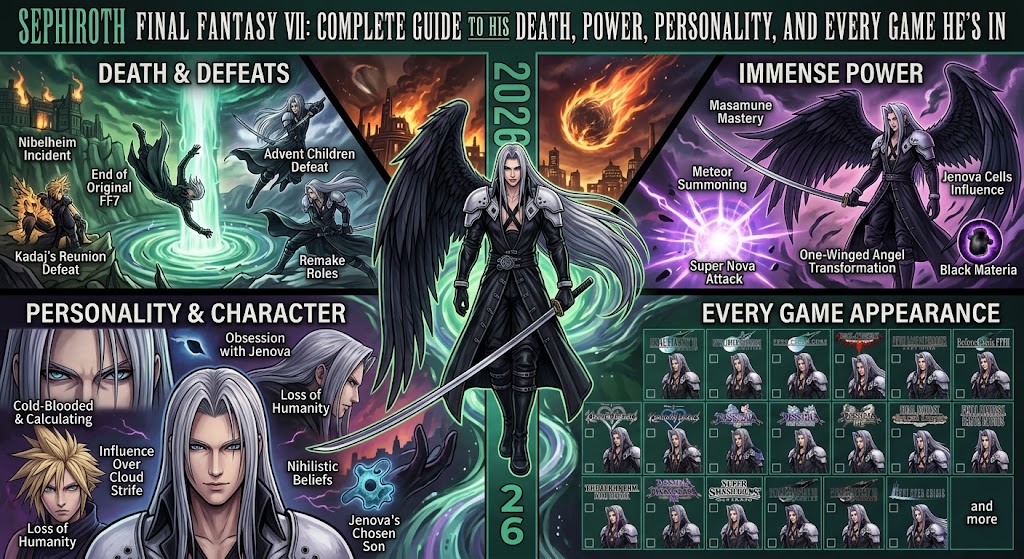 Sephiroth Final Fantasy VII: Complete Guide to His Death, Power, Personality, and Every Game He's In